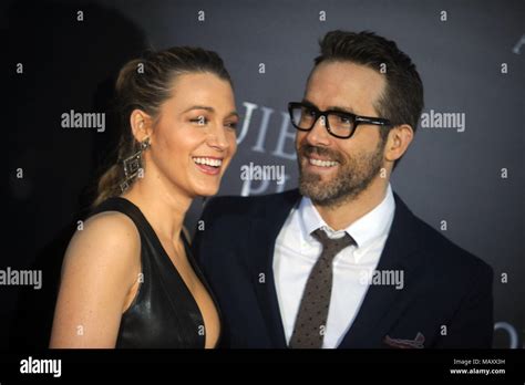 New York Ny April 02 Blake Lively And Ryan Reynolds Attends New York Premiere Of A Quiet