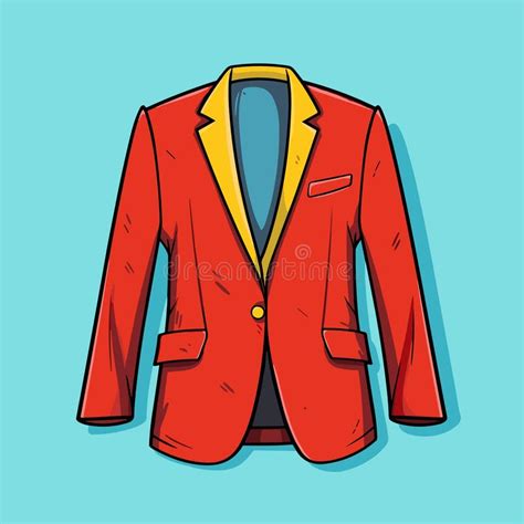 Bright Color Suit Blazer Icon In Cartoon Style Isolated On Neutral