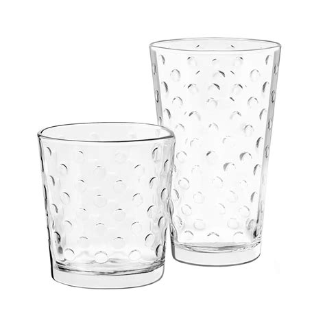 Libbey Awa 16 Piece Clear Glass Drinkware Set 55694 The Home Depot