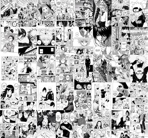 172 Manga Panels Wall Collage Kit Digital Collage Kit Anime Etsy