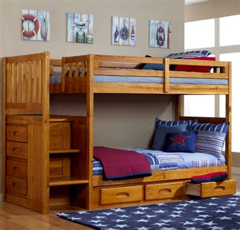 Dorel living brady twin over full solid wood kid's bunk bed with ladder white. New Kids Bedroom Furniture Wood Bunk Bed Staircase Wooden ...