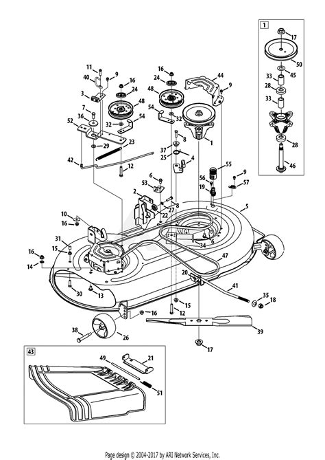 Mtd 13a2775s000 2013 Parts Diagram For Mower Deck