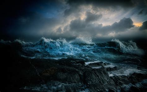 Ocean Waves At Night Wallpapers Top Free Ocean Waves At Night