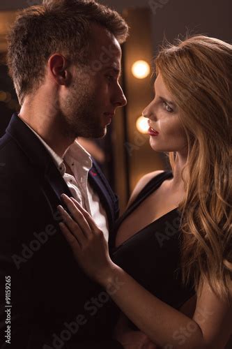 Attractive Woman Seducing Handsome Man Stock Photo Adobe Stock