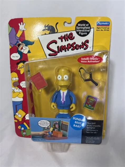 2000 The Simpsons Playmates Sunday Best Bart Simpson Intelli Tronic