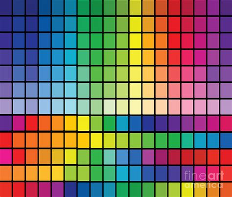 Graphic Design Color Palette Chart Digital Art By Cro Arte