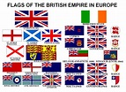 flags of the british empire in europe with their respective country ...