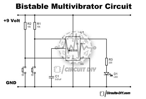 Circuit Diagram Of Bistable Multivibrator Using Ic 555 Zoya Circuit