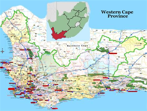 Western Cape South Africa Map Map