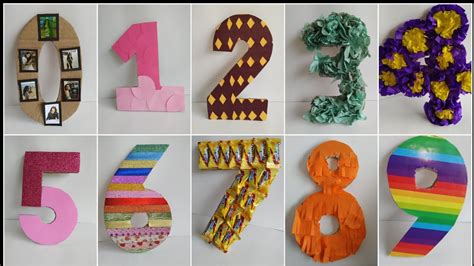 0 To 9 Number Decoration Diy 3d Floral Numbers For Birthday