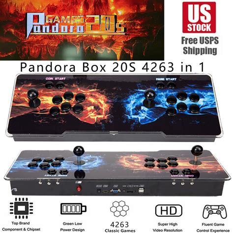 2021 Pandora Box 20s 4263 3d Games In 1 Home Arcade Console Hd Double