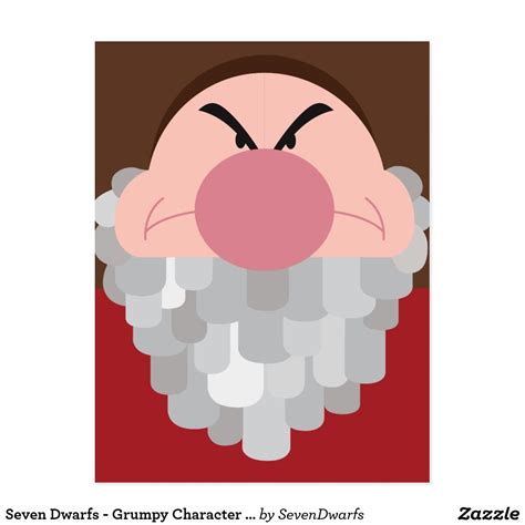 Seven Dwarfs Grumpy Character Body Postcard Zazzle Grumpy Dwarf Postcard Character