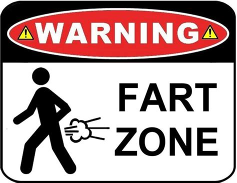 Warning Fart Zone Laminated Funny Sign Ebay