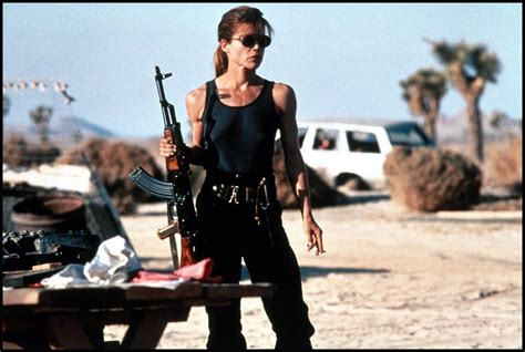 Linda Hamilton As Sarah Connor From Terminator 2 One Of The Biggest Blockbuster Films Of The
