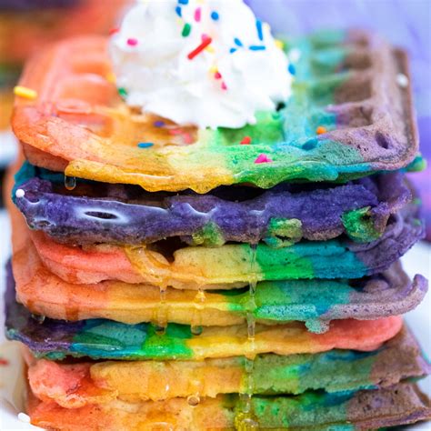 Rainbow Waffles Recipe