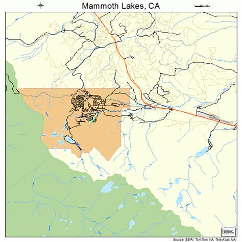 Mammoth Lakes California Street Map 0645358