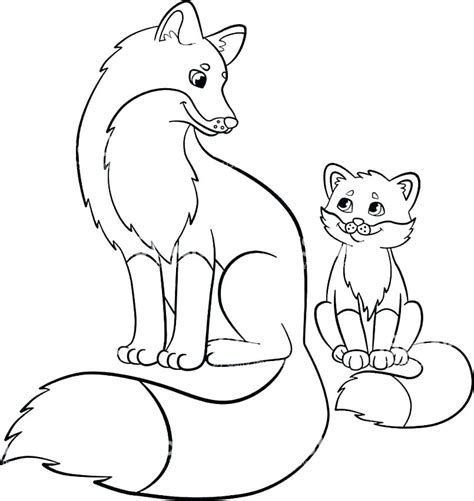 Cartoon Fox Coloring Pages At Free