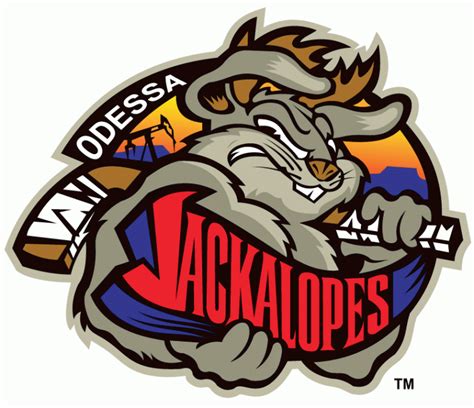 Odessa Jackalopes Logo Primary Logo Central Hockey League Cehl