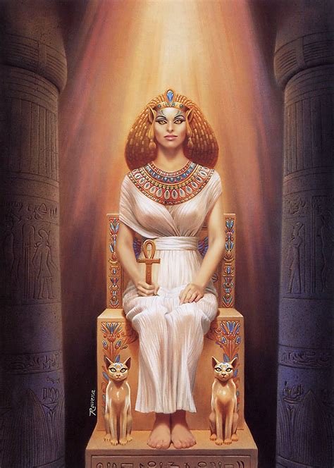 Rowena Morrill Egyptian Cat Goddess Egyptian Mythology Ancient Egyptian Art Ancient History