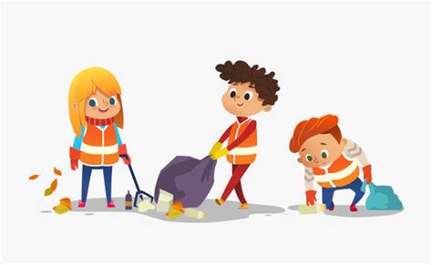 Child Picking Up Trash Illustrations Royalty Free Vector Graphics