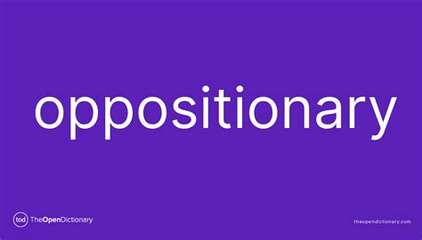 Oppositionary Meaning Of Oppositionary Definition Of Oppositionary
