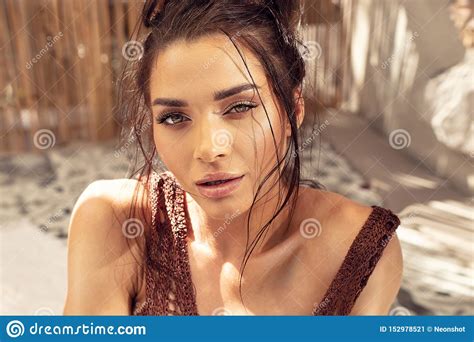 sensual woman posing in sunny day stock image image of body attractive 152978521