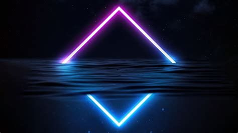 3840x2160 Glowing Triangle Neon 4k Hd 4k Wallpapersimagesbackgroundsphotos And Pictures