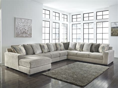 Ashley Ardsley 5 PC Luxury Sectional Sofa with 4 Accent Pillows