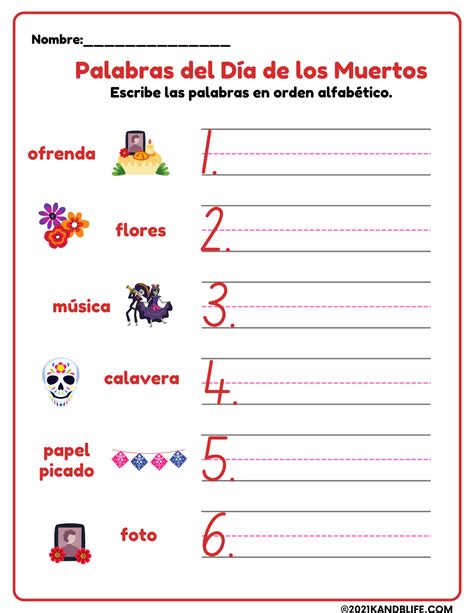 Orden Alfabético Abc Order Worksheets In Spanish Fall K And B Life
