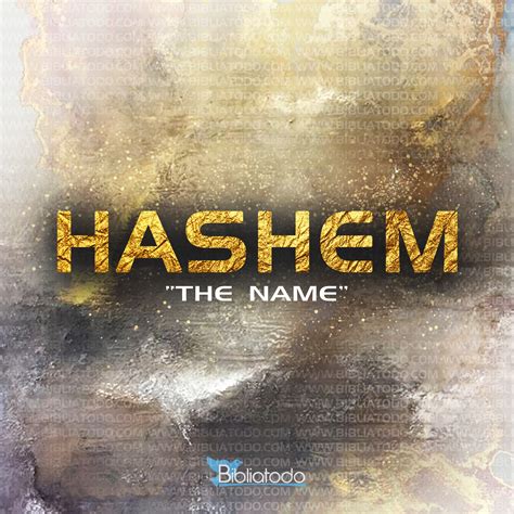 Meaning Of Hashem Gods Names
