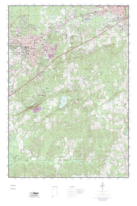 Mytopo Auburn Alabama Usgs Quad Topo Map