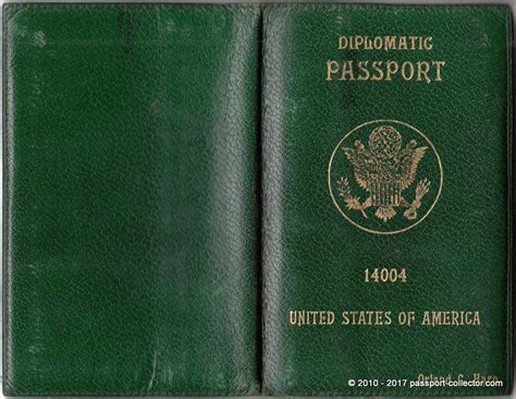 Us Diplomatic Passports 1952 Incl Covers Passport