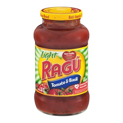 Ragu Light Tomato And Basil Pasta Sauce 239 Oz Instacart