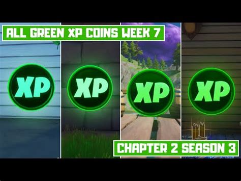 All 4 Green Xp Coins Locations Week 7 Secret Xp Coins Fortnite
