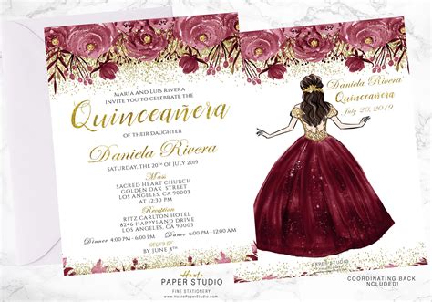 Quinceanera Invitaciones En Espanol Ejemplos