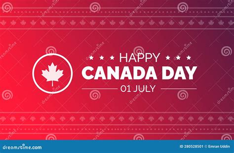 Happy Canada Day Background Or Banner Design Template Stock Vector