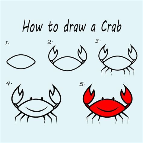 How To Draw A Crab For Kids A Step By Step Tutorial