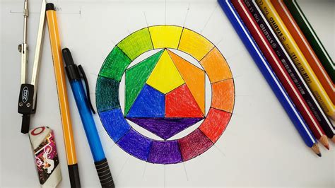 How To Draw Basic Color Wheel With 12 Colour 12 Es Színkör Youtube