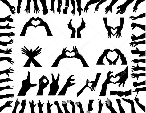 Hand Silhouettes Stock Vector Image By ©miloje 17890109