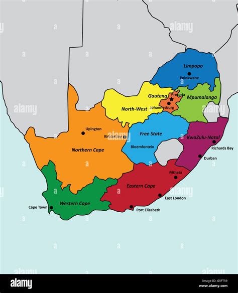 Mapa De Sudáfrica Fotografía De Stock Alamy