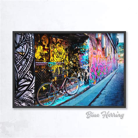 Graffiti Wall Art Street Art Print Colour Street Melbourne Poster