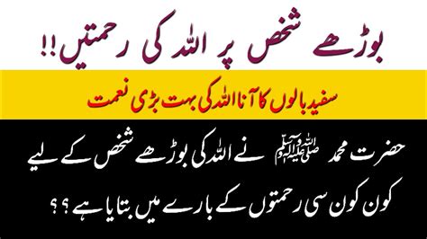 Blessings Of Allah On An Old Person Says Hazrat Muhammad Saw Safed
