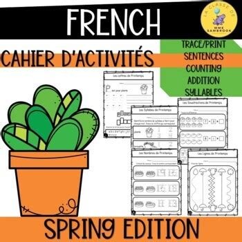 Le printemps et cahier dactivités I French Spring Worksheets TpT