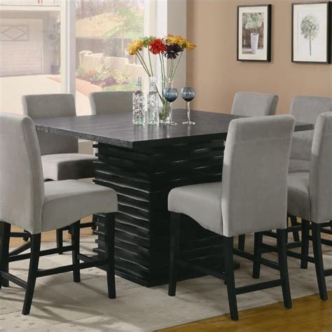 Coaster Stanton Square Counter Height Dining Table In Black 102068