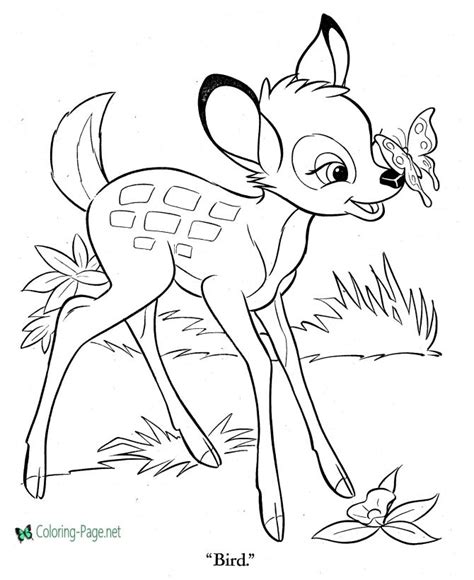 Printable Bambi Coloring Pages Cartoon Coloring Pages Deer Coloring