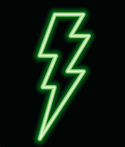 Green Neon Lightning Bolt Wallpaper Neon Lightning Bolt Neon Green