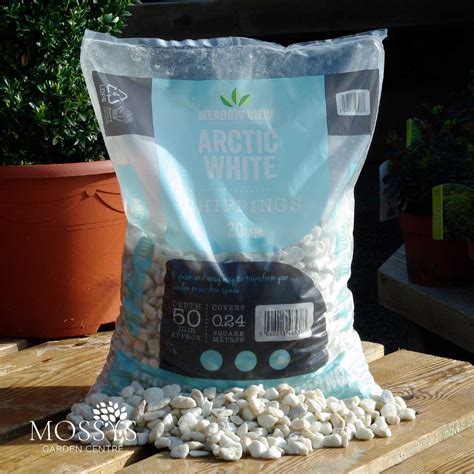 20mm Arctic White Chippings Sparkling White 4 For Discount