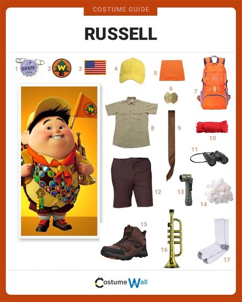 Dress Like Russell In 2020 Pixar Halloween Costumes Up Halloween Costumes Russell Up Costume