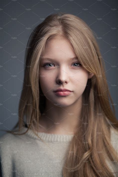 Beautiful Teen Girl Portrait Stock Photo Containing Alone And 62c