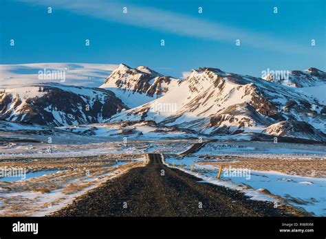 A F Road Leading To The Peaks Below Mýrdalsjökull Ice Cap Which Sits